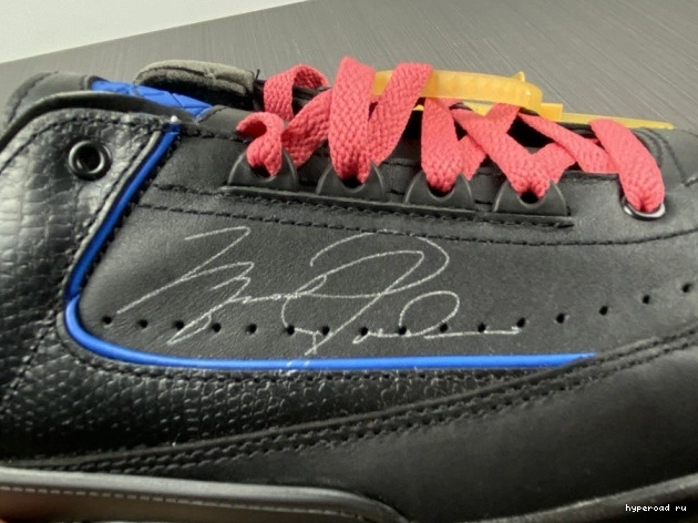 Retro 2 Jordan SP DJ4375-004 Off-White Low Black Blue 0729